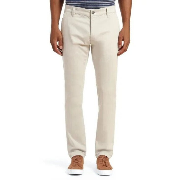 Bonobos The Relaxed Straight Chino/Khaki Mens Pants Cream White 34 x 28 Reg NEW